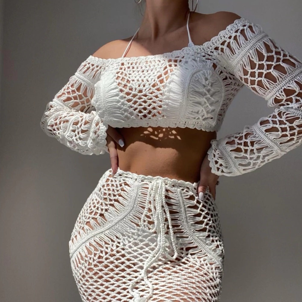 Hot Miami Styles Crochet 2 piece set